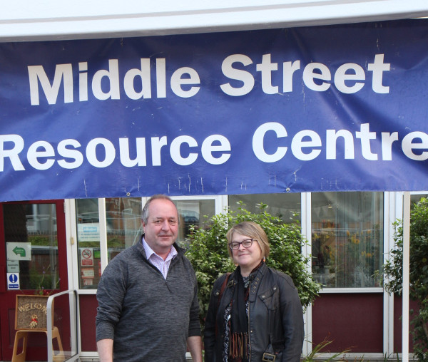 Kate outside Middle St Resource Centre